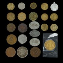 A group of 19th Century and later world coins including an 1853 US "Liberty Head/Braided Hair Cent",