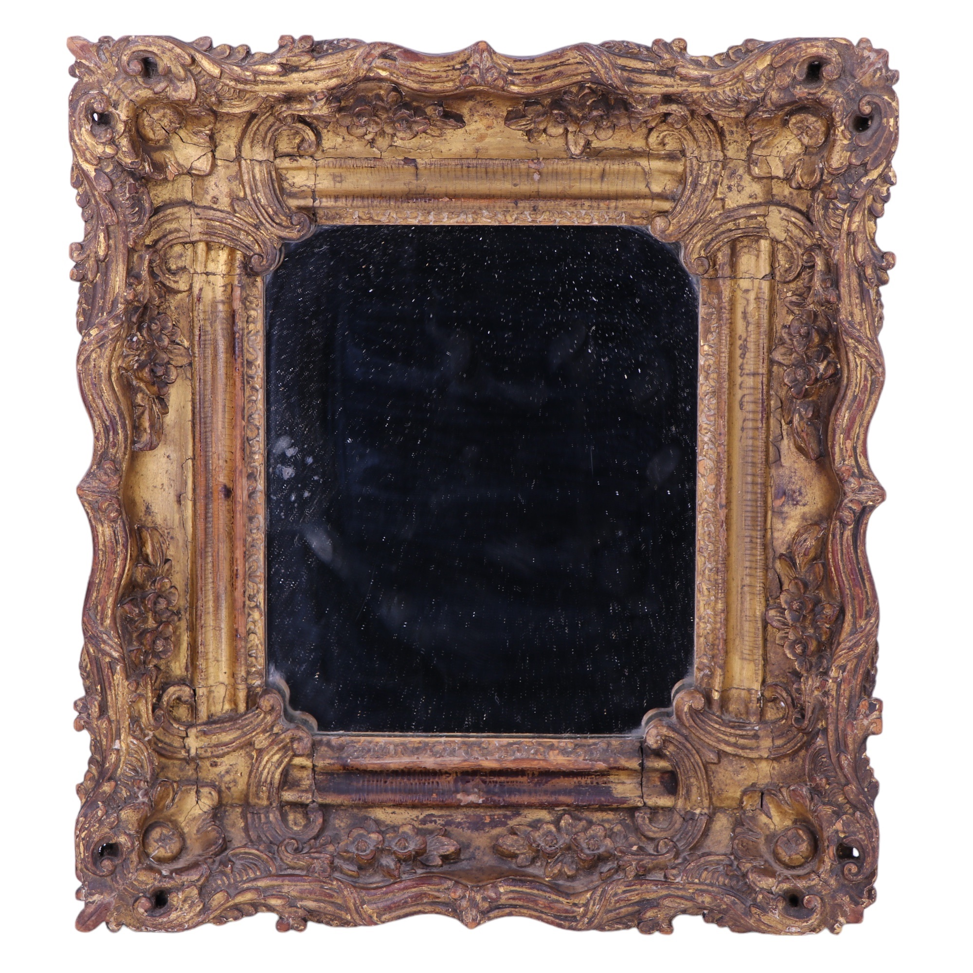 [ Holyrood Palace, Edinburgh, Scotland ] An early 19th Century giltwood picture frame, embellished