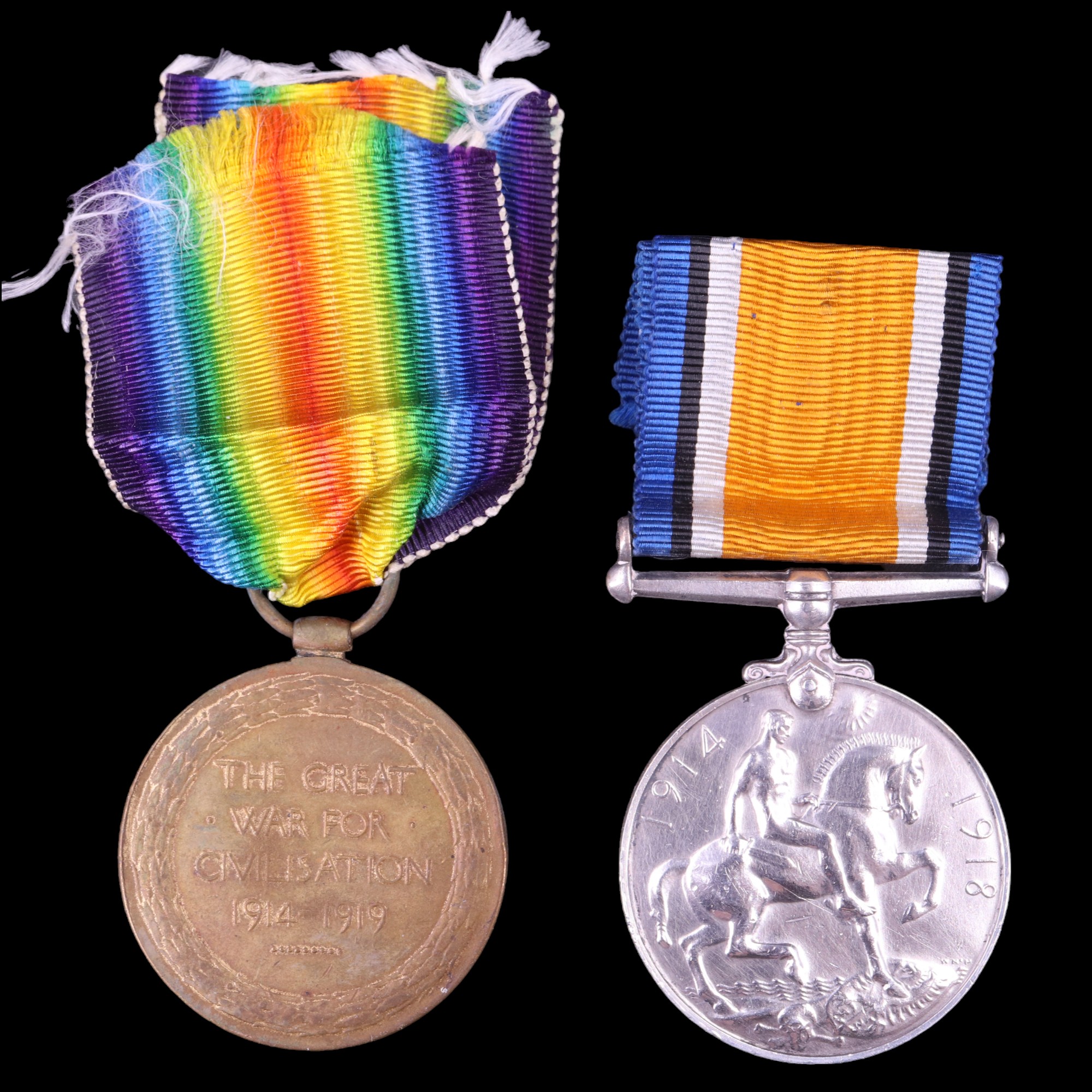 British War and Victory Medals to 4585 Pte B Swinscoe, Border Regiment - Image 2 of 6