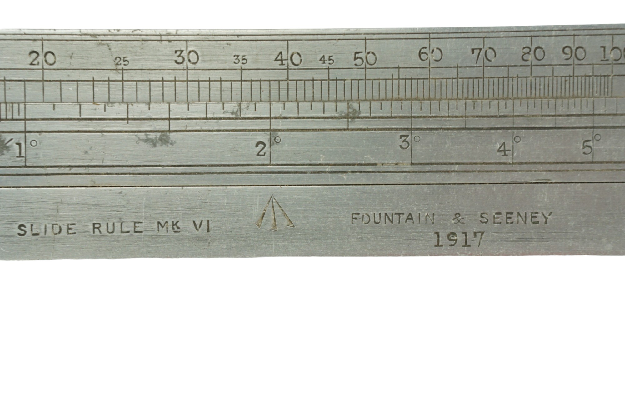 A cased 1917 British Army artillery Observation of Fire Slide Rule Mk VI - Bild 2 aus 3