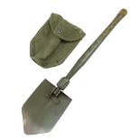 A Second World War US Army M 1943 Entrench Tool and carrier