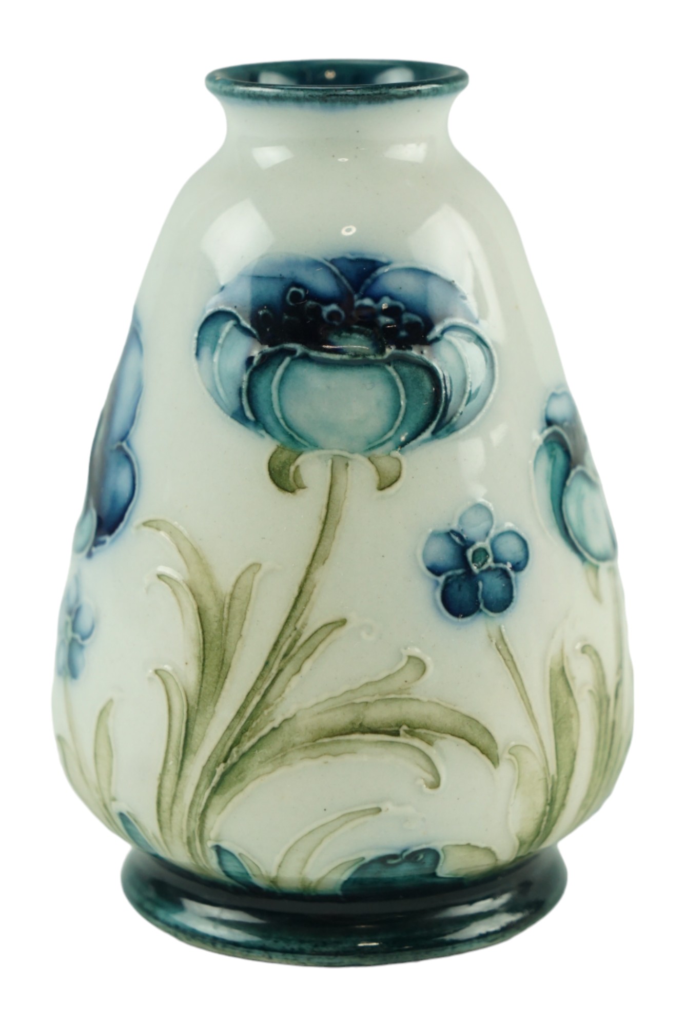 An early 20th Century William Moorcroft / James Macintyre & Co Florian Ware diminutive vase, of