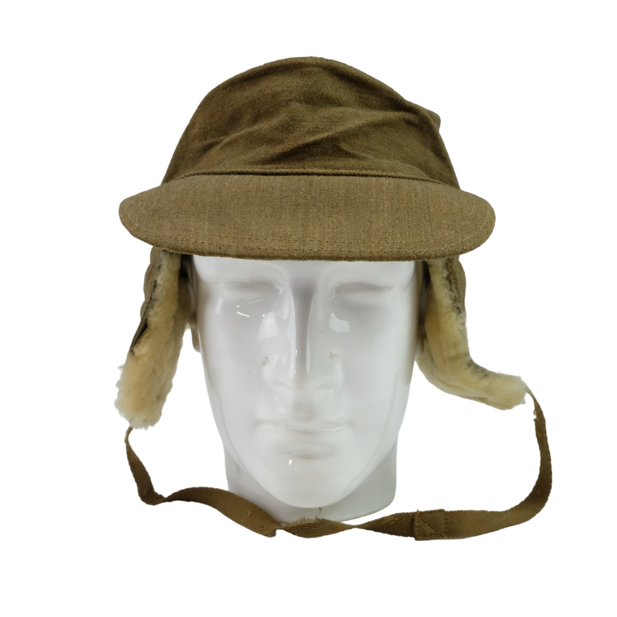 A Second World War British army mountain troops sheepskin-lined ski cap - Image 2 of 5
