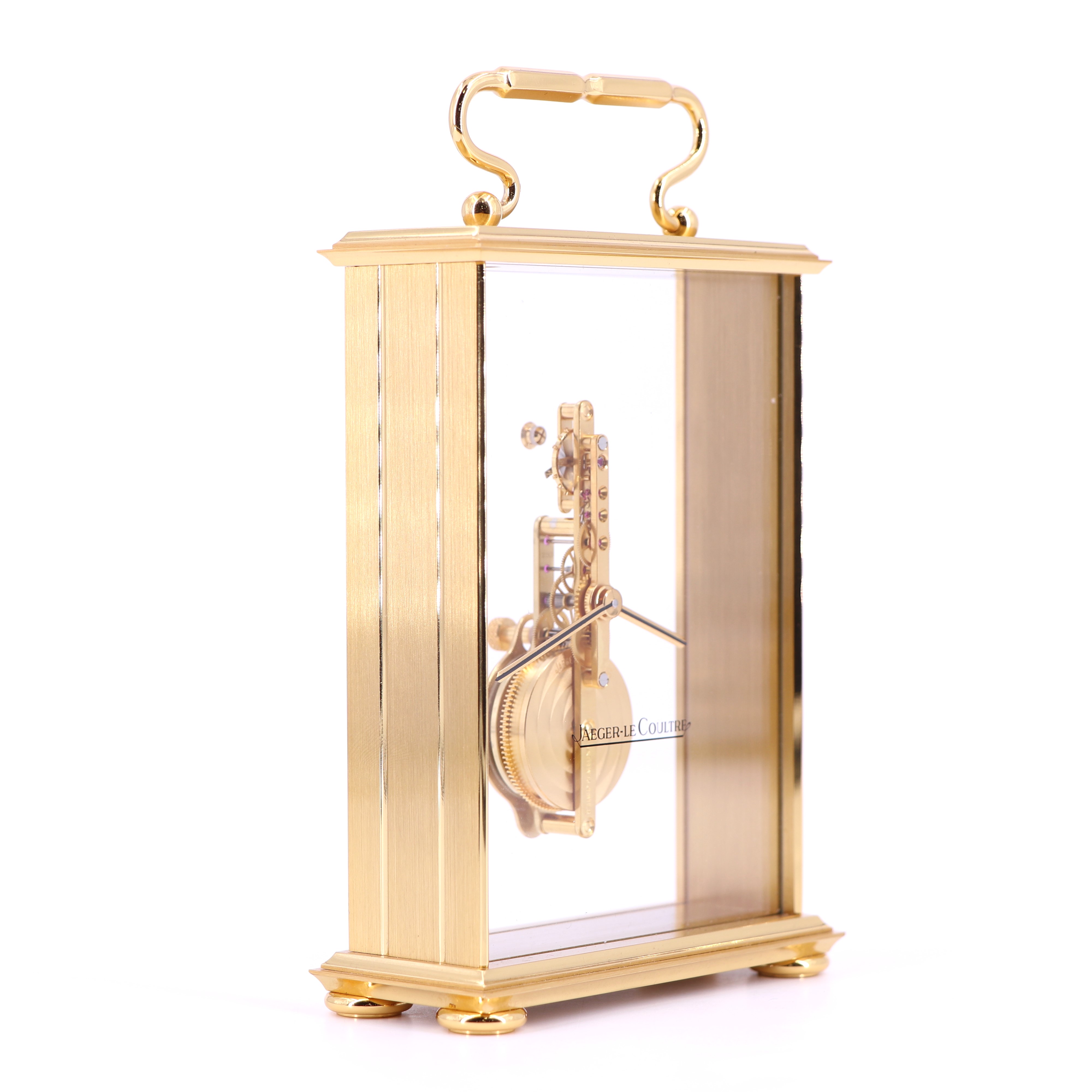 A Jaeger-LeCoultre skeleton clock, ref. 569, having a "floating" 16-jewel vertical in-line 8-day - Image 4 of 13