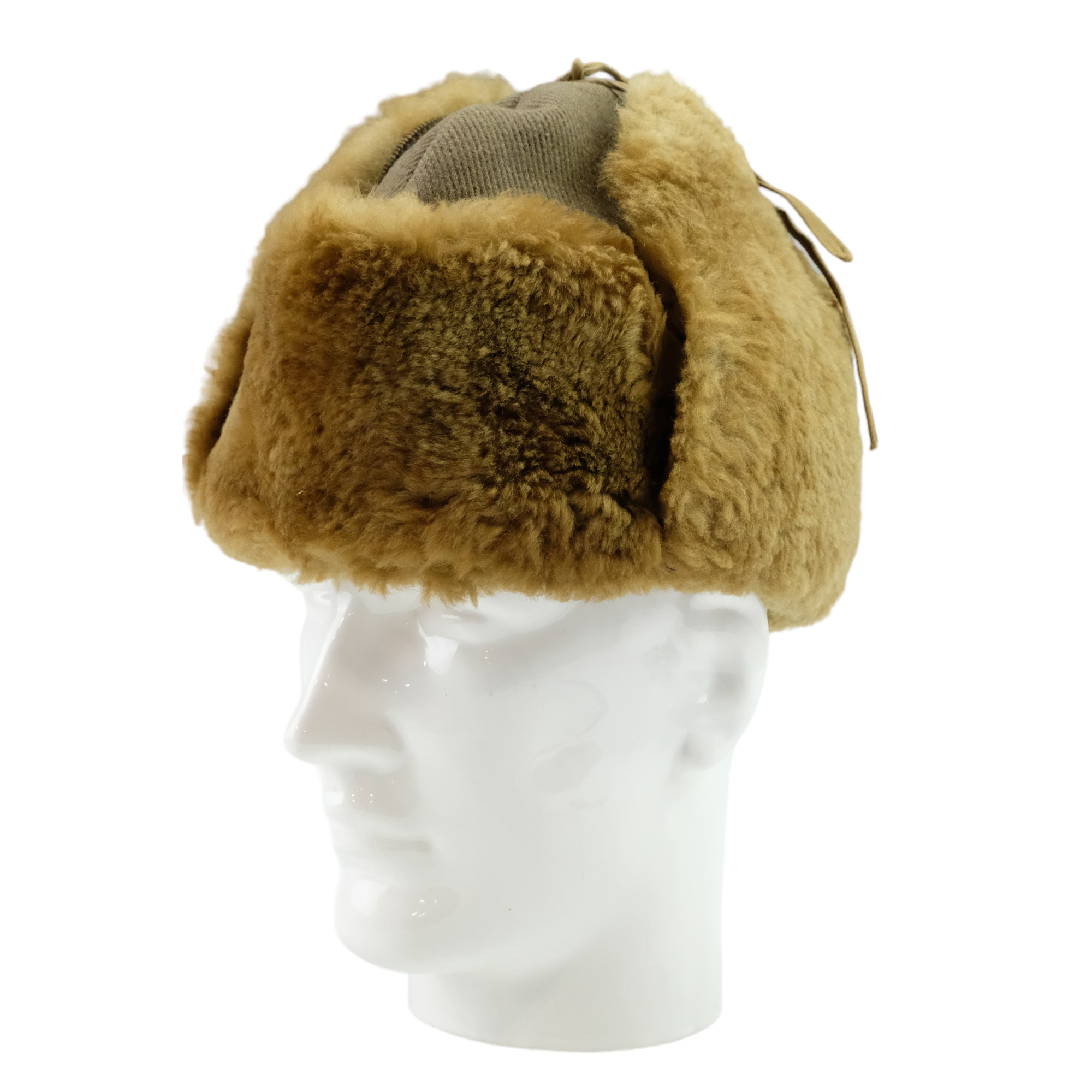 A Second World War Canadian Army cold weather fur cap dated 1943