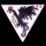 A Free Polish Air Force No 315 (City of Dublin) Fighter Squadron enamelled badge by Gaunt,
