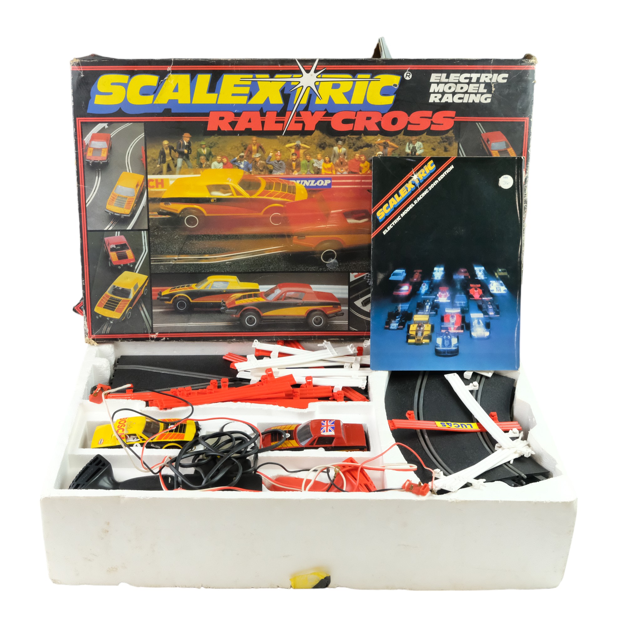 A boxed 1970s Scalextric Rally Cross slot car game