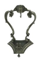 An Italian Baroque style pewter pocket watch stand, Laorazione a Mano, late 20th Century, 13.5 cm