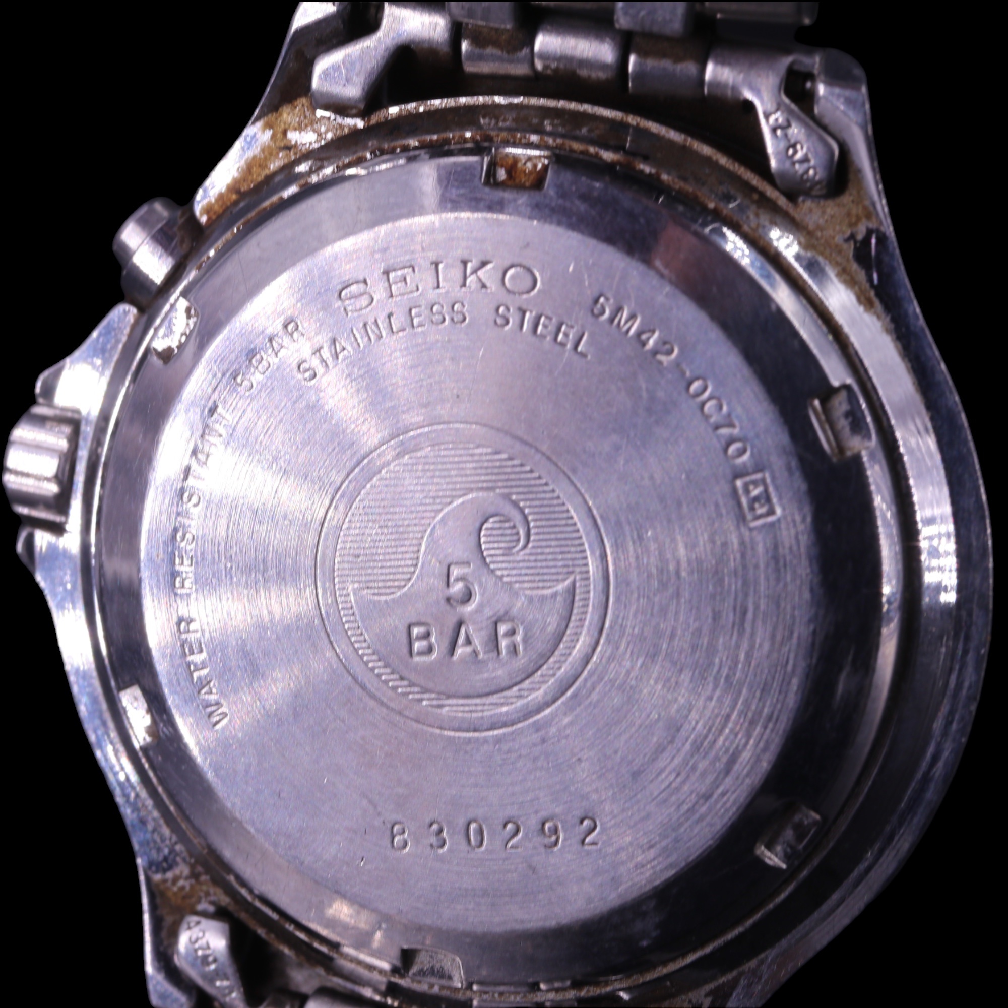 A Seiko quartz chronograph wristwatch, 7T92-OKN8 R 2, together with A Seiko Kinetic SQ50, 5M42- - Image 8 of 9