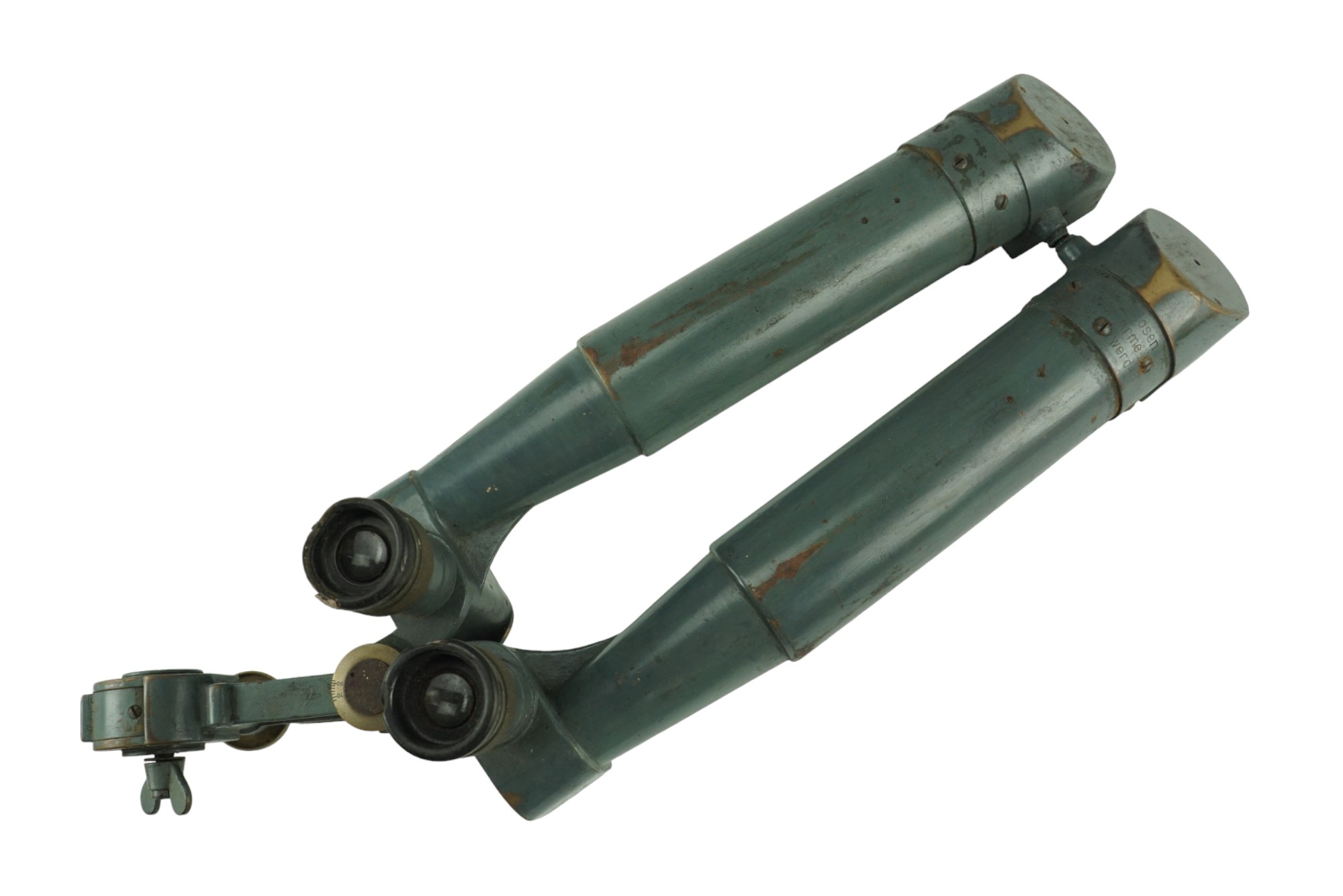 A Great War Imperial German army binocular periscope by Goertz, with tripod and leather cases
