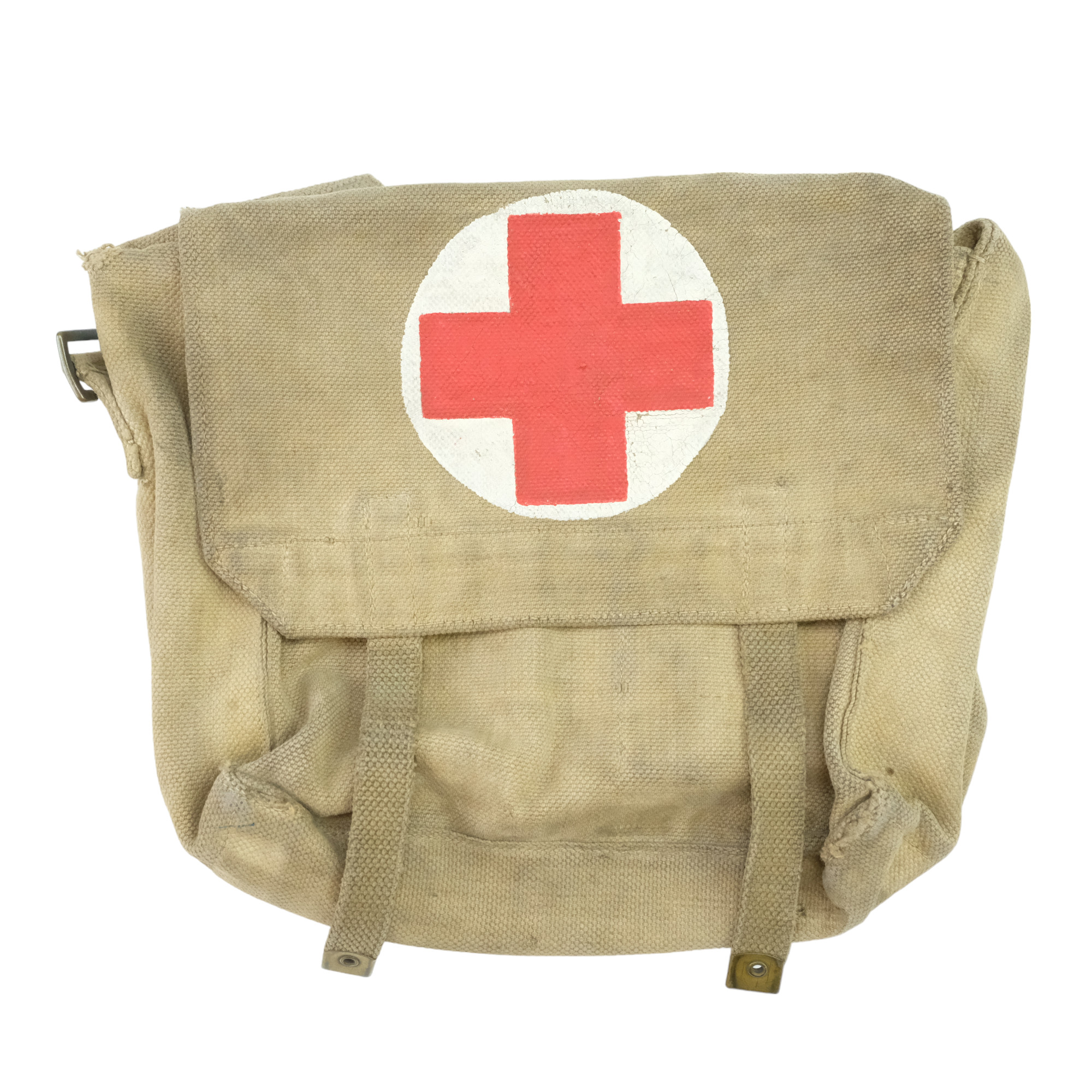 A Second World War British Army medic's webbing haversack / small pack