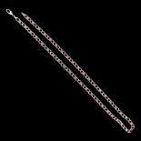 A 9 ct gold infinity link neck chain, 46 cm, 11.6 g