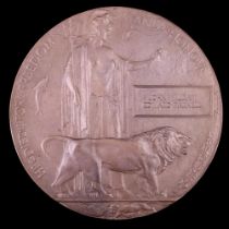 A Memorial Plaque to John William Edward Parnell, [8389 Pte John William Edward Parnell, Border