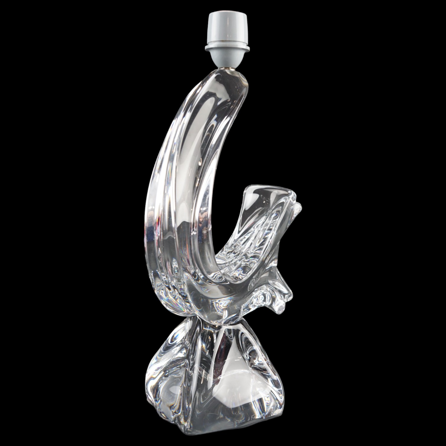 A Daum of France glass table lamp, in a stylised bird-like form, 35 cm to socket - Image 2 of 3