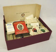 Box containing a quantity of miscellaneous cigarette cards