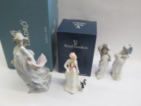 Large Lladro figure, ' Spring Splendour ' in original box, together with two other small Lladro