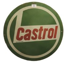 Reproduction enamel sign, Castrol, 51cm diameter