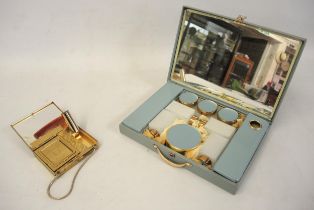 Mid 20th Century Sirram vanity box, together with a combination vanity / cigarette case