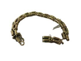 Late 19th / early 20th Century unmarked yellow metal bracelet (damages), 29.5g