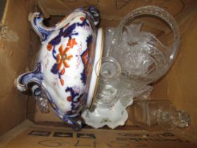 Whieldon ware three piece jug and basin set, together with a quantity of other miscellaneous