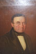 D. Koernig, oil on canvas, half length portrait of a gentleman wearing a bow tie, signed and dated
