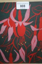 Margaret Wilson, pair of signed linocut prints, study of primroses and fuchsias, both 22cm square