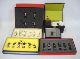 Six boxes of traditional lead miniatures by Dorset soldiers and two Minic ship sets