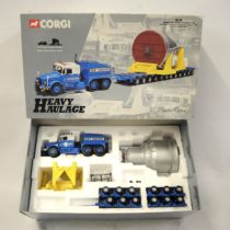 Corgi boxed diecast metal Heavy Haulage Scammell lorry with trailer, 1/50th scale