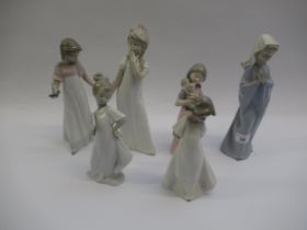 Group of six various Nao figures