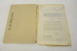 Interesting collection of documents, letters, maps and other ephemera, relating to the British