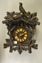 Late 19th / early 20th Century Black Forest two train cuckoo clock, 45cm high