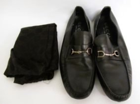 Gucci Horsebit, gentleman's leather loafers, size 42.5 E, complete with original dust cover In