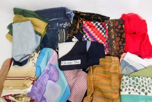 Quantity of various scarves including Renato Balestra, Christian Dior, Jaeger, Tommy Hilfiger and