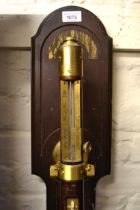 Reproduction mahogany and brass ships barometer