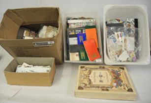 Three boxes containing a large collection of miscellaneous stamps, albums, First Day Covers etc.