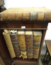 Six large leather bound volumes, ' Statutes at Large from Magna Carta to the Thirtieth Year of