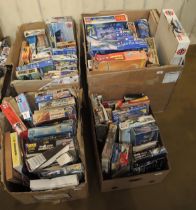 Four boxes of plastic aircraft kits, including Airfix, Italeri, Frog and Revell