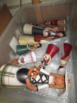 Group of eight various 20th Century Spanish pottery figures, the tallest 30cm