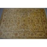 Indo Persian carpet of Ziegler design, the all-over Islimis pattern on an ivory ground with borders,