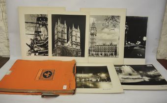 Quantity of various large format photographs in two vintage Agfa folders