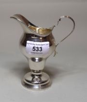 Birmingham silver pedestal cream jug, together with a quantity of miscellaneous silver plated items