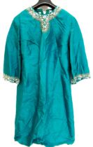 Harrods, London, ladies beaded silk kaftan style dress, a ladies embroidered Chinese reversible