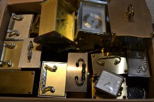 Quantity of various modern carriage clocks, and other clocks