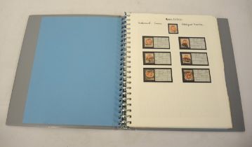 Album containing a collection of GB stamps including various with Army official post mark, Queen