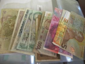 Small quantity of various World bank notes