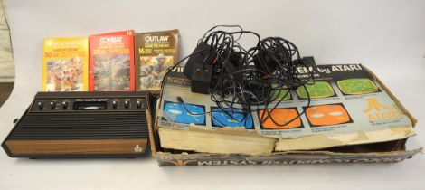 Atari CX-2600 video computer system with game and controllers