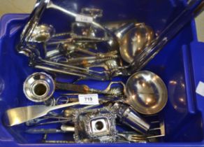 Silver plated two handled tray, together with a quantity of various silver plated items including