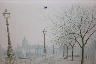 Jeremy King, pair of Limited Edition prints, London scenes, signed in pencil by the artist, 44 x