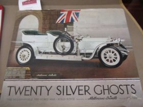 One volume, ' Twenty Silver Ghosts ', together with a quantity of veteran car posters and an edition