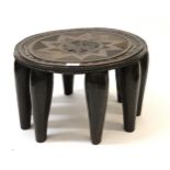 African tribal (Nigerian Nupe) stool, 44cm wide Good condition, no major damage or splits